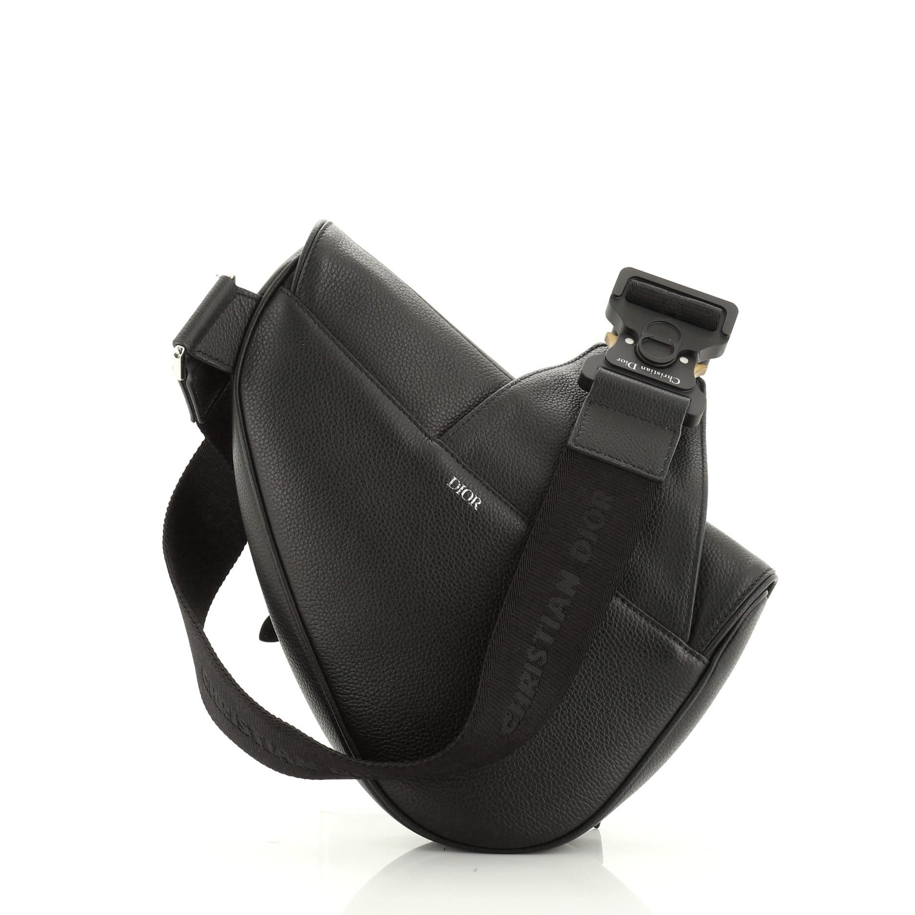 Christian Dior Saddle Crossbody Bag Leather In Good Condition In NY, NY