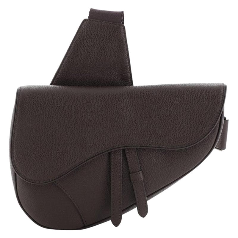 Christian Dior Saddle Crossbody Bag Leather