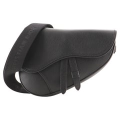Christian Dior Saddle Crossbody Bag Leather Mini