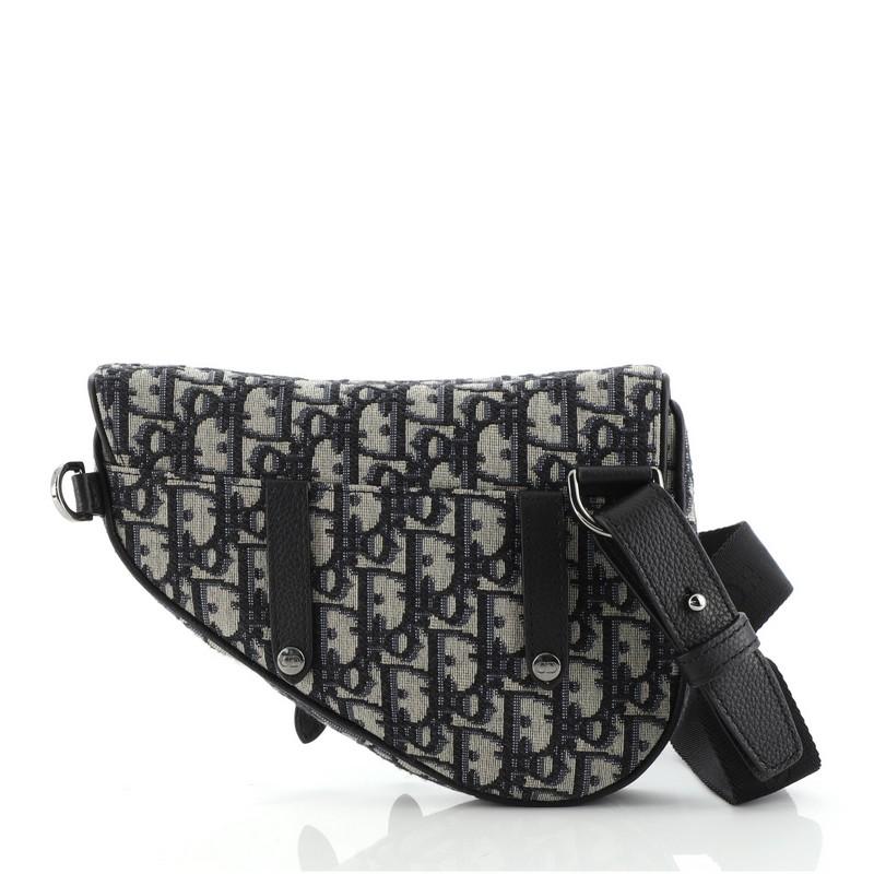 Christian Dior Saddle Crossbody Bag Oblique Canvas Mini In Good Condition In NY, NY