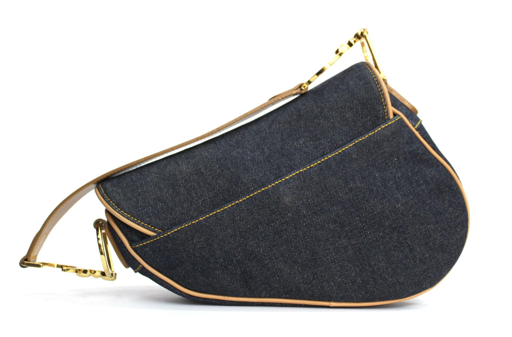 Christian Dior Saddle Denim Bag In Good Condition In Torre Del Greco, IT