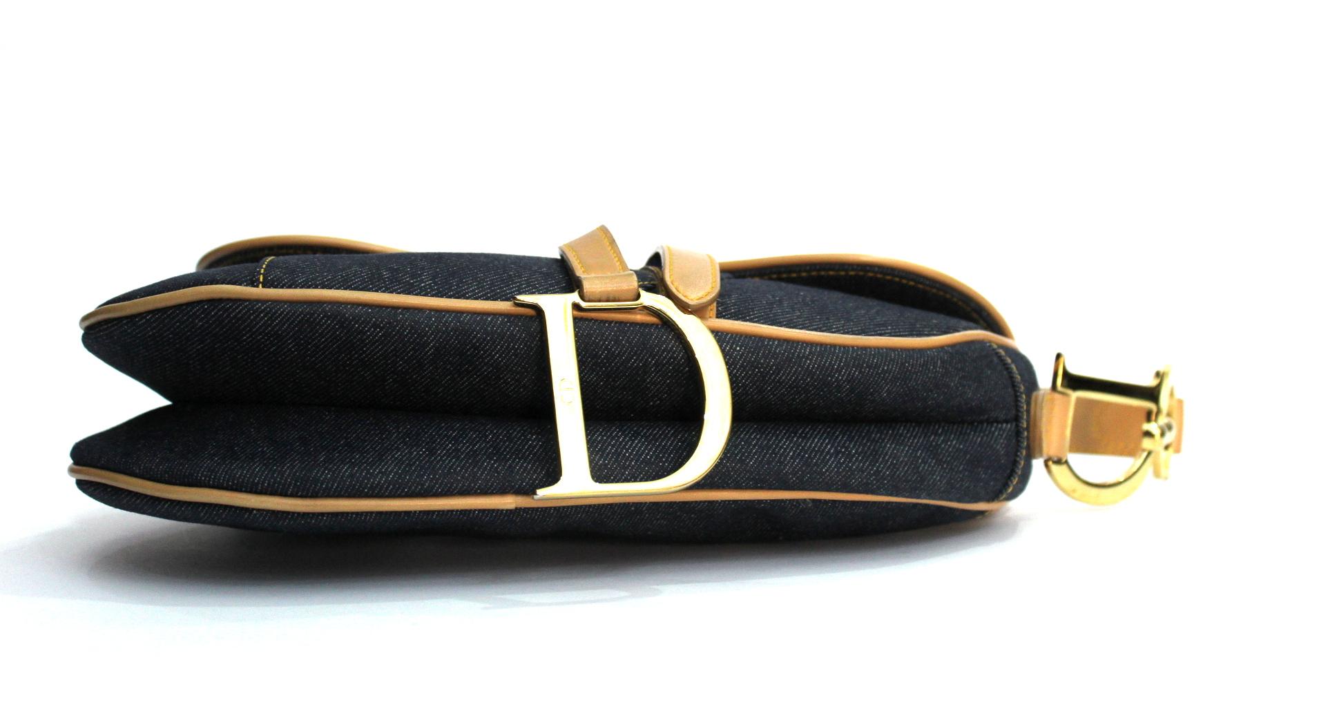 Women's Christian Dior Saddle Denim Bag