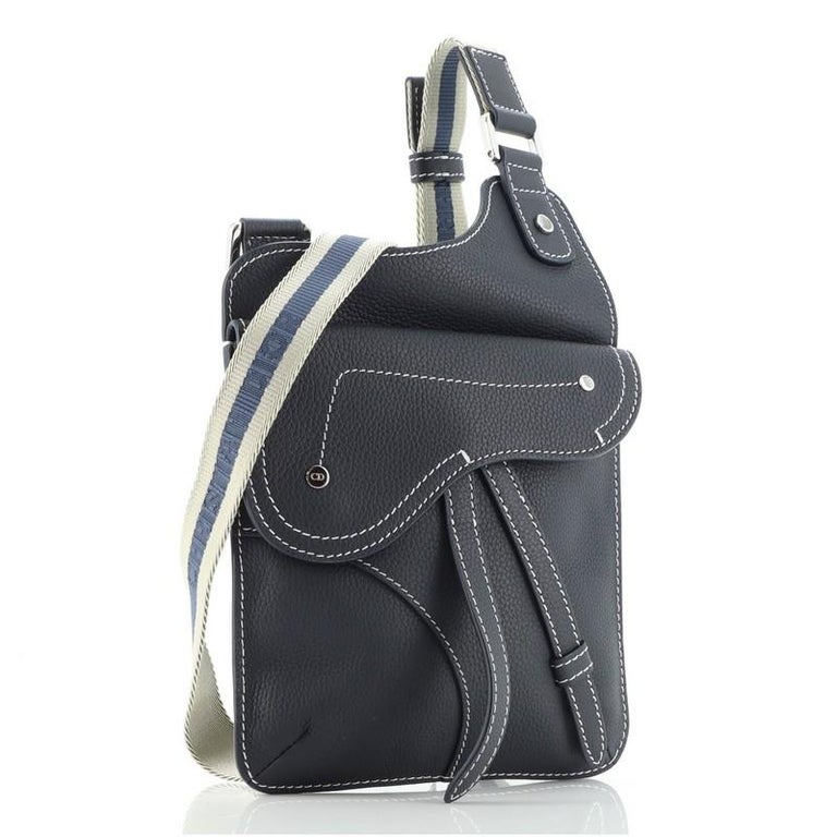 Christian Dior Saddle Flat Messenger Bag Leather at 1stDibs