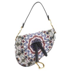 Christian Dior Saddle Handbag Beaded KaleiDiorscopic Calfskin Medium