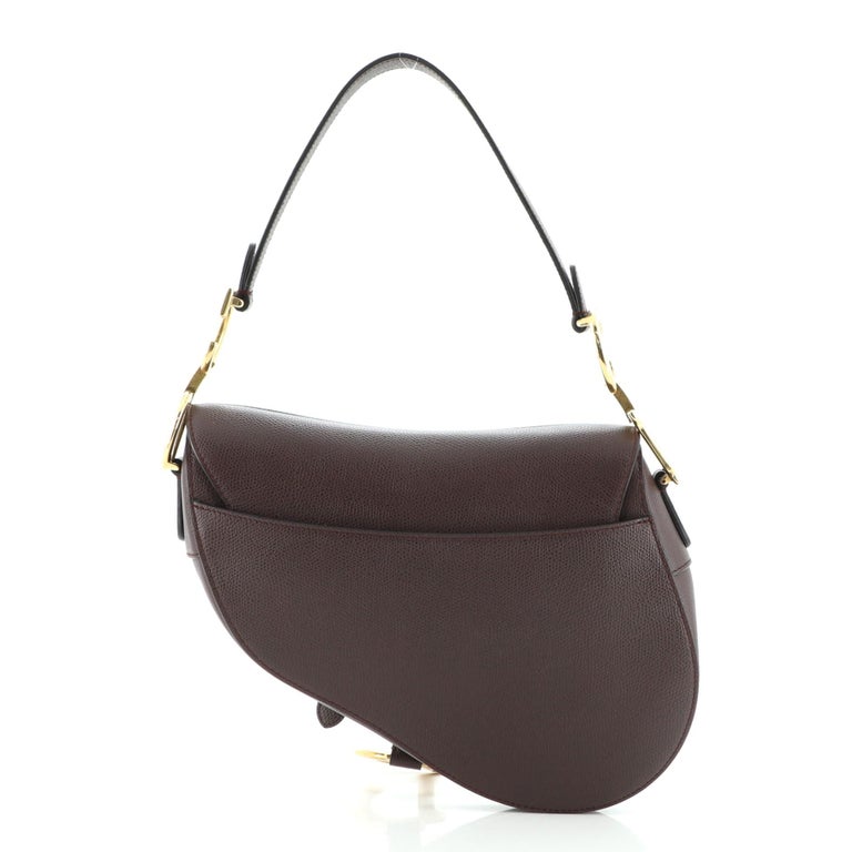 Christian Dior Saddle Handbag Leather Medium at 1stDibs