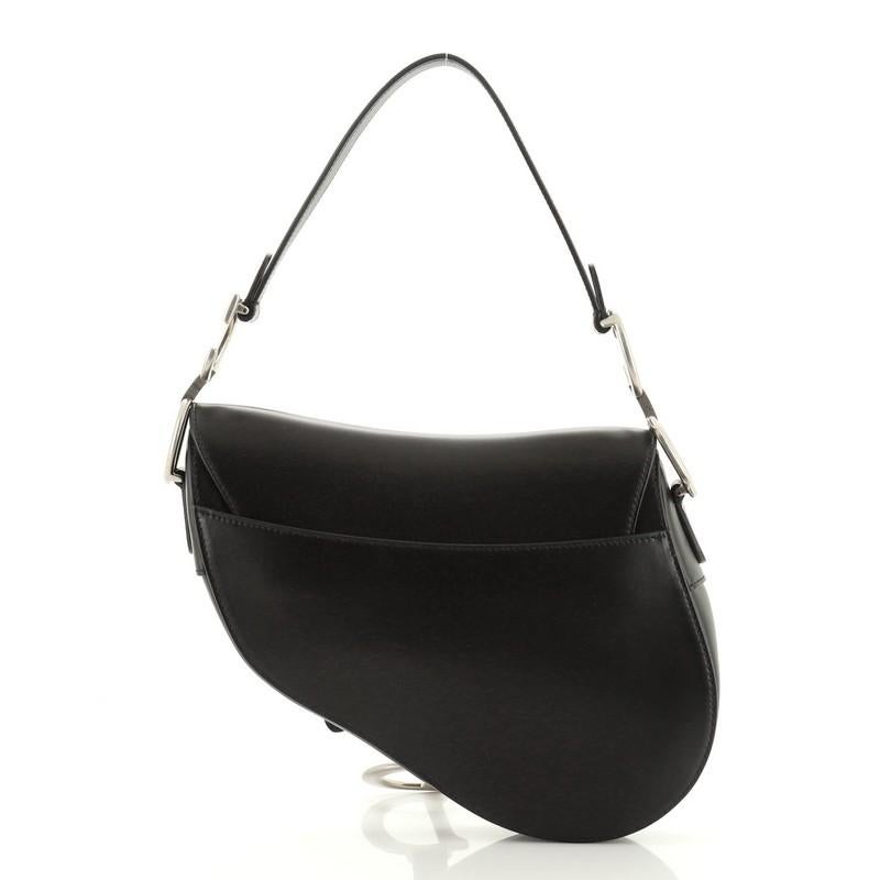 Christian Dior Saddle Handbag Leather Medium In Good Condition In NY, NY