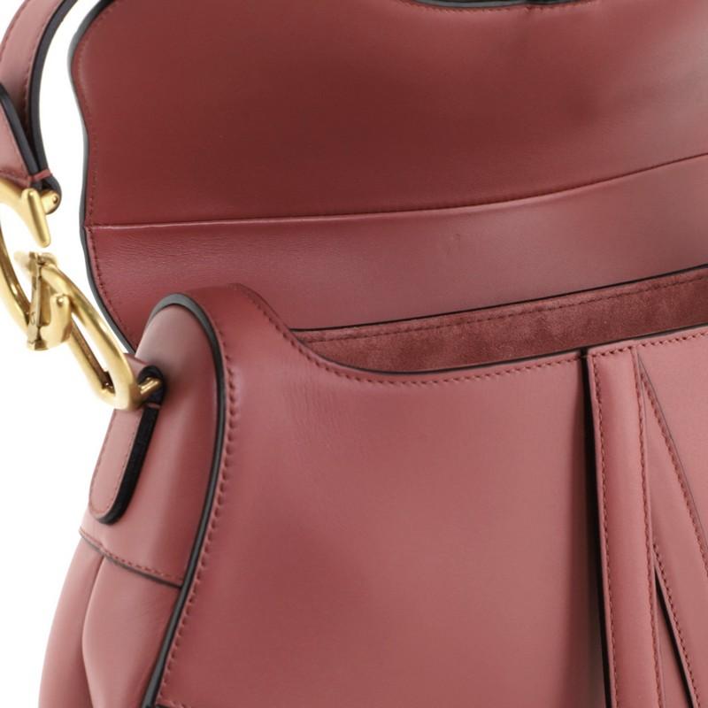 Christian Dior Saddle Handbag Leather Medium 1
