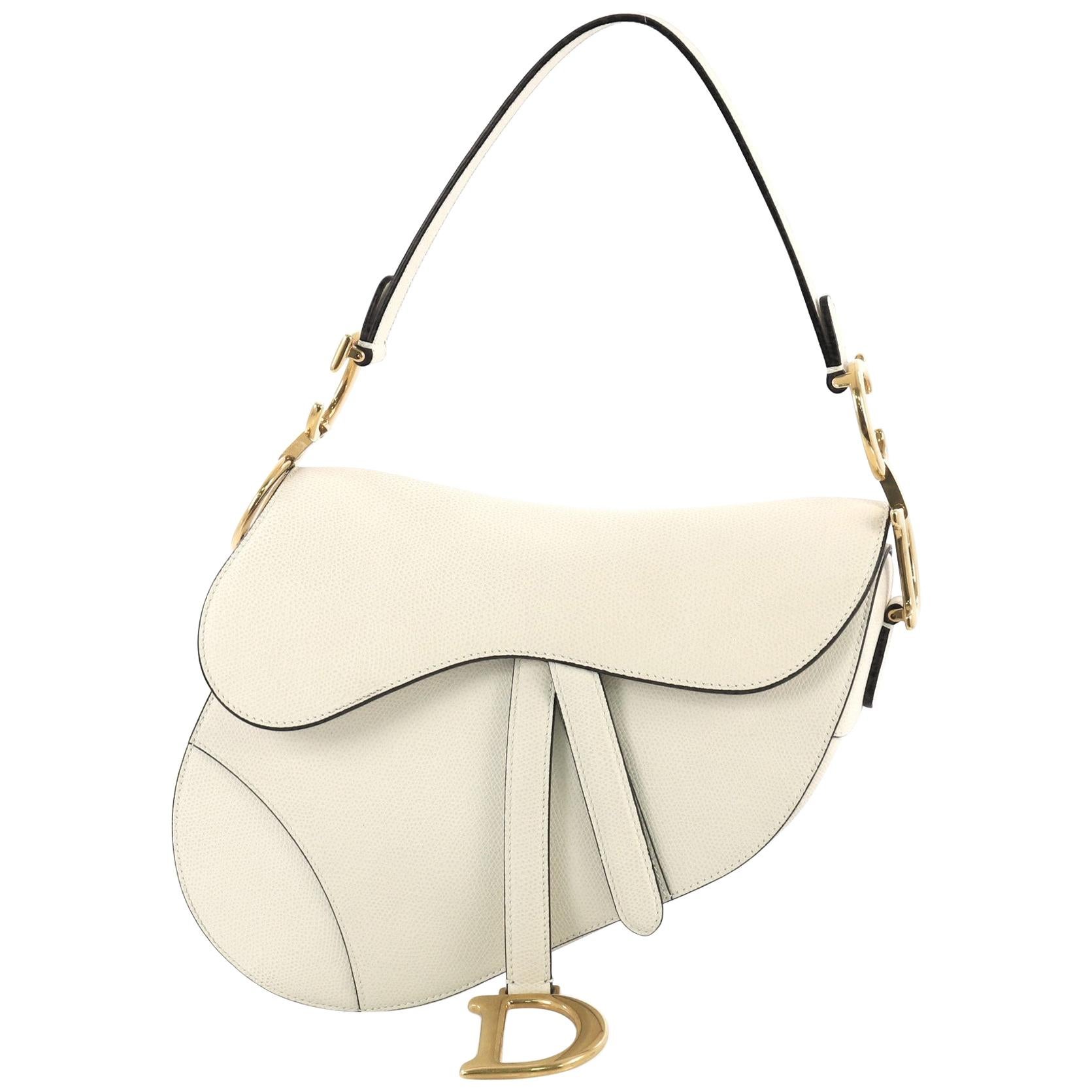 Christian Dior Saddle Handbag Leather Medium at 1stDibs
