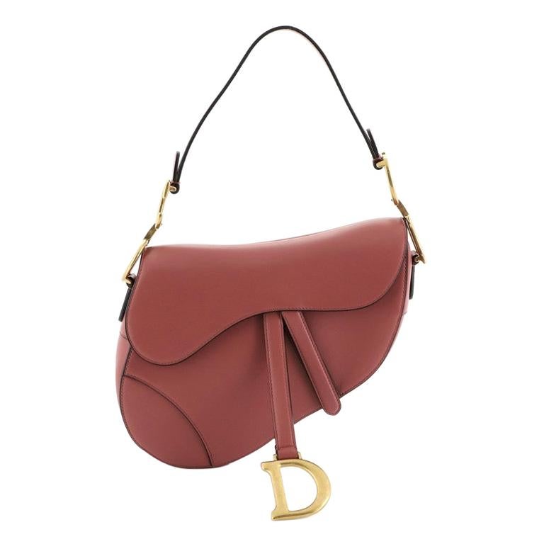 Christian Dior Saddle Handbag Leather Medium For Sale at 1stdibs