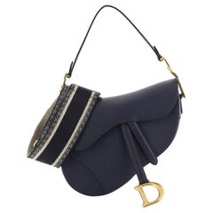 Christian Dior Saddle Handbag Leather Medium