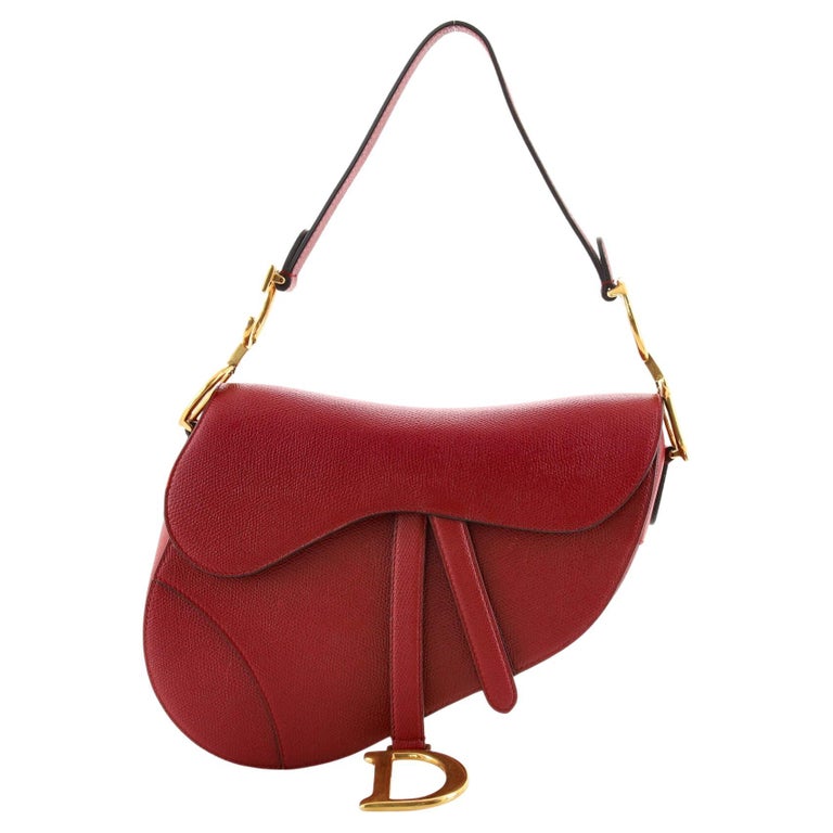Christian Dior Saddle Handbag Leather Medium at 1stDibs