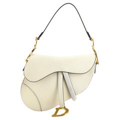 Christian Dior  Saddle Handbag Leather Medium