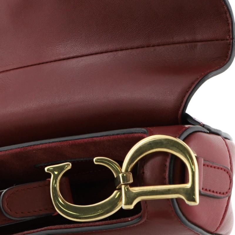 Christian Dior Saddle Handbag Leather Mini  2
