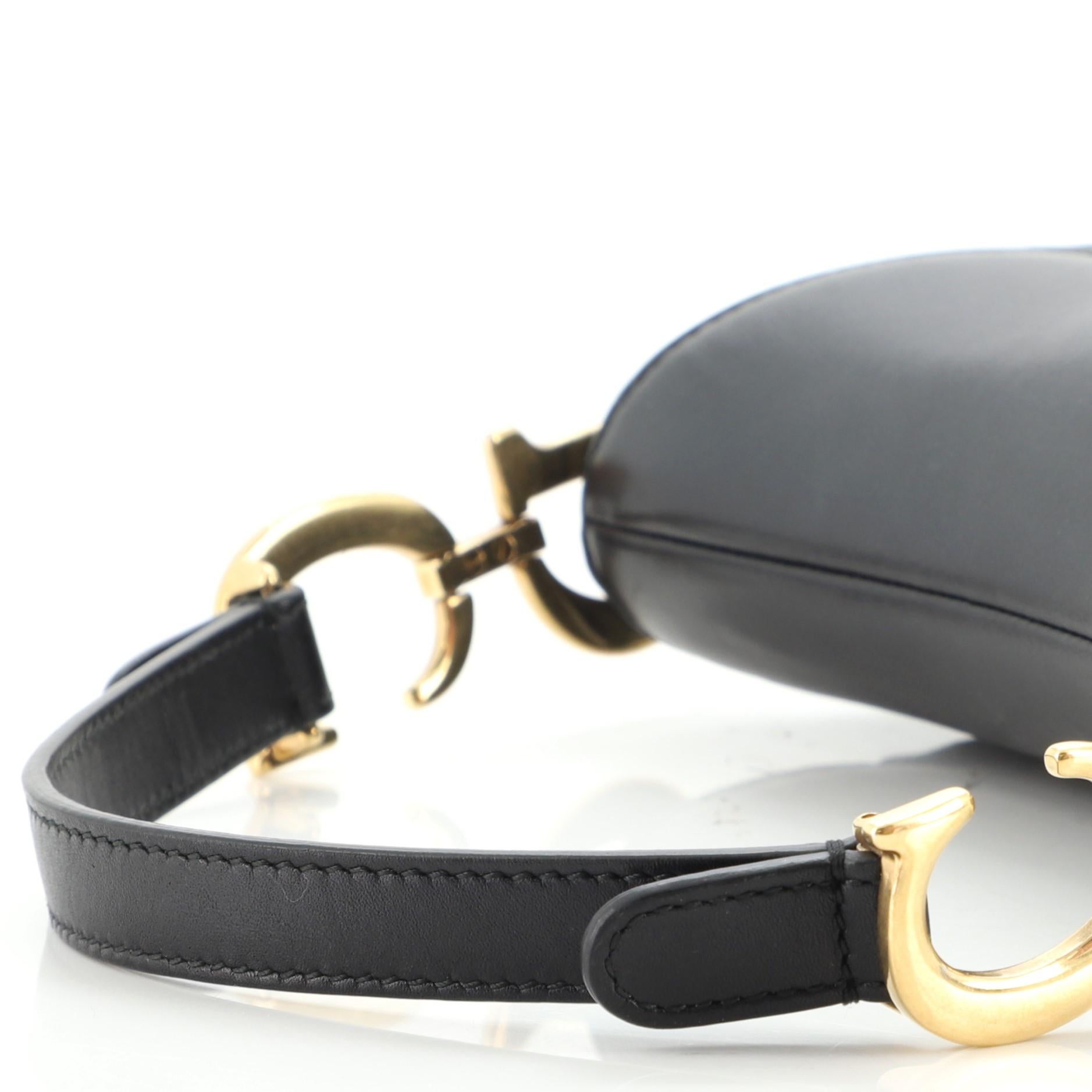 Christian Dior Saddle Handbag Leather Mini In Good Condition In NY, NY