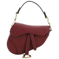 Christian Dior Saddle Handbag Leather Mini