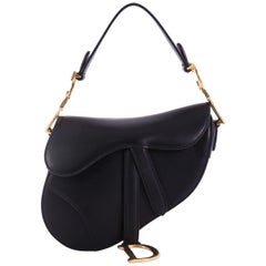 Christian Dior Saddle Handbag Leather Mini