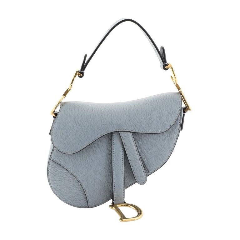 Christian Dior Saddle Handbag Leather Mini at 1stDibs | dior saddle grey, dior  grey saddle bag