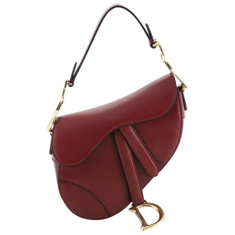 Christian Dior Saddle Handbag Leather Mini 