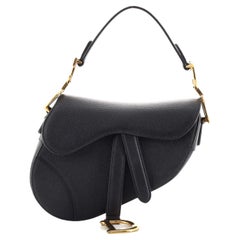 Christian Dior Saddle Handbag Leather Mini