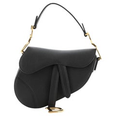 Christian Dior Saddle Handbag Leather Mini