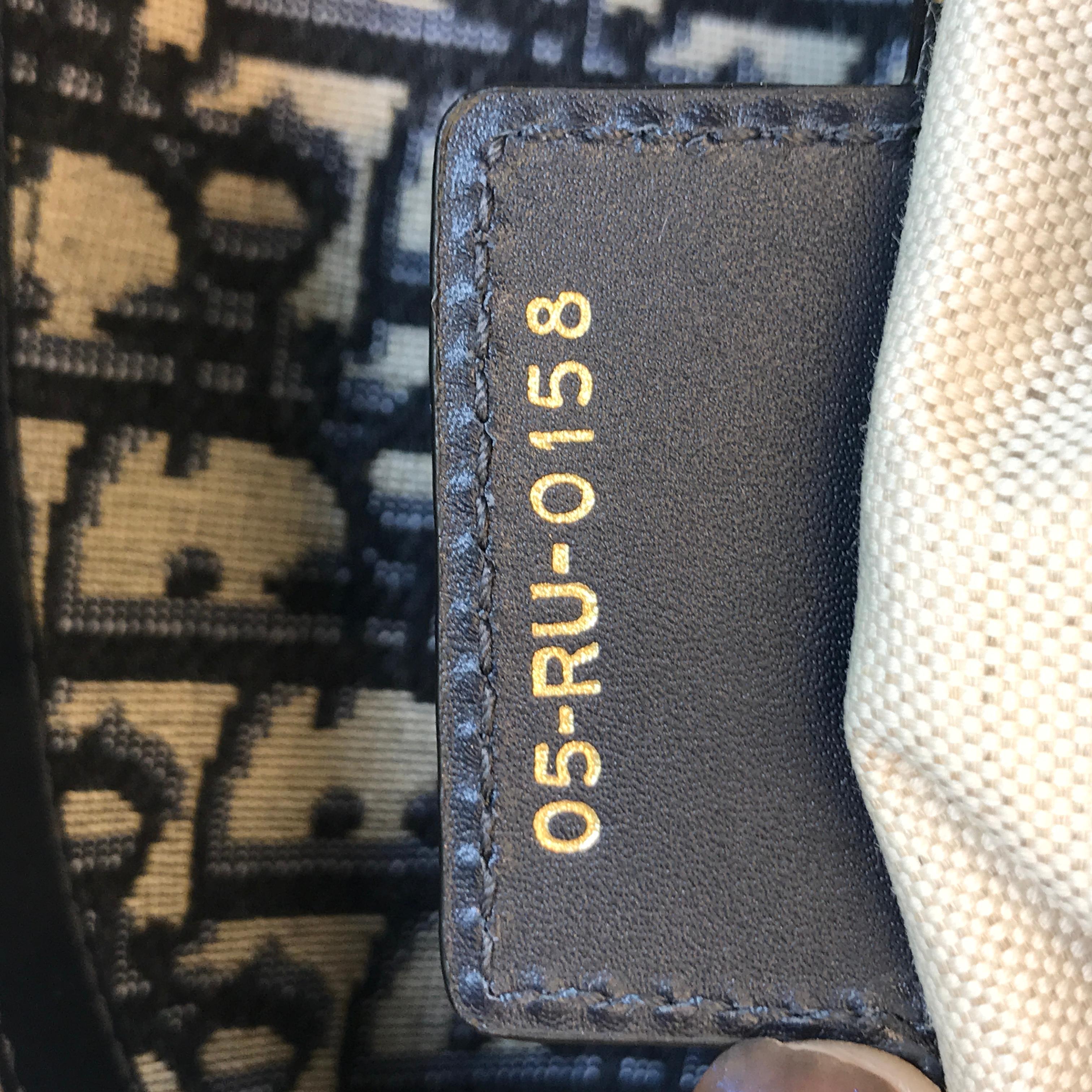 Black Christian Dior Saddle Handbag Oblique Canvas Medium