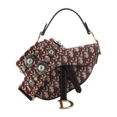 Christian Dior  Saddle Handbag Oblique Canvas Medium
