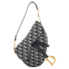 Christian Dior Saddle Handbag Oblique Canvas Medium