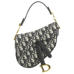 Christian Dior Saddle Handbag Oblique Canvas Mini