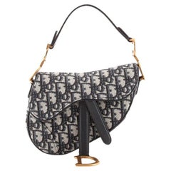 Christian Dior Saddle Handbag Oblique Canvas Mini