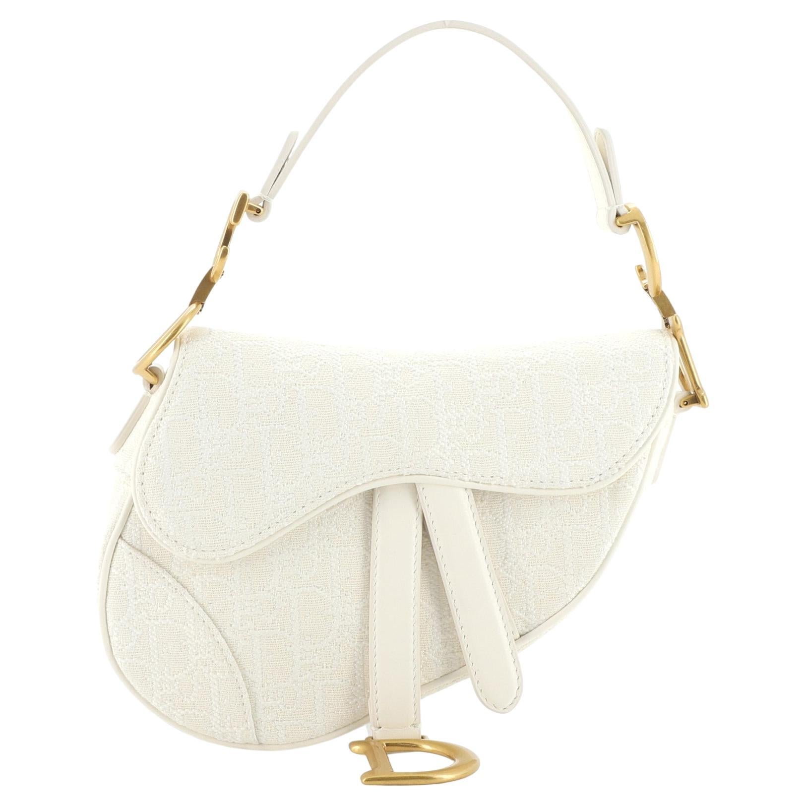 Christian Dior Saddle Handbag Oblique Canvas Mini