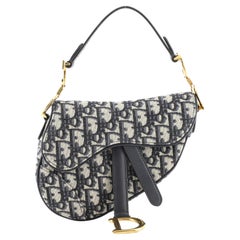 Sac à main Christian Dior Saddle Oblique en toile Mini