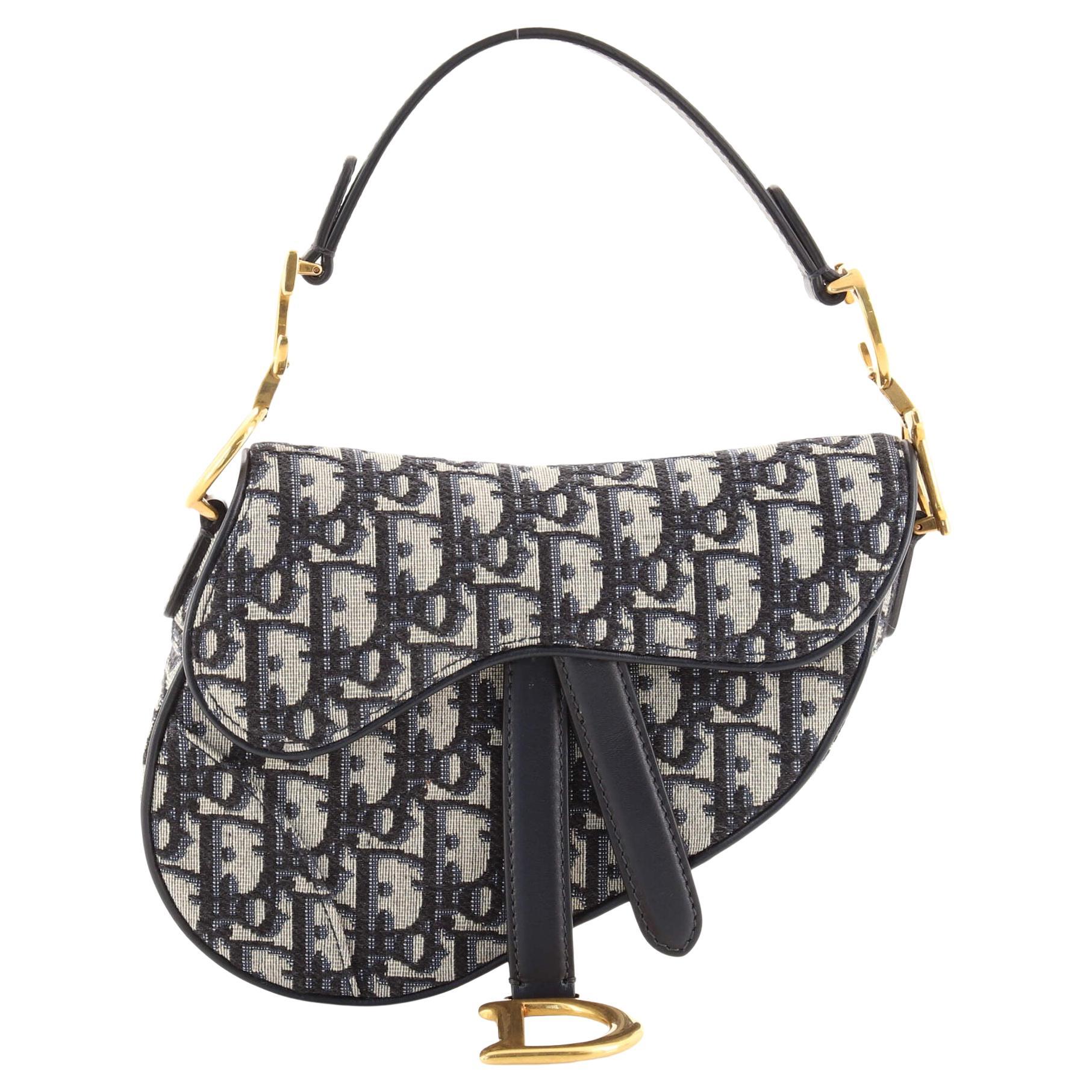 Christian Dior Saddle Handbag Oblique Canvas Mini at 1stDibs