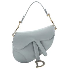 Christian Dior Saddle Handbag Satin With Crystals Mini 