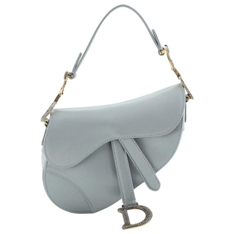 Christian Dior Saddle Handbag Satin With Crystals Mini at 1stDibs | dior  saddle bag with crystals, dior saddle pink satin with crystals bag