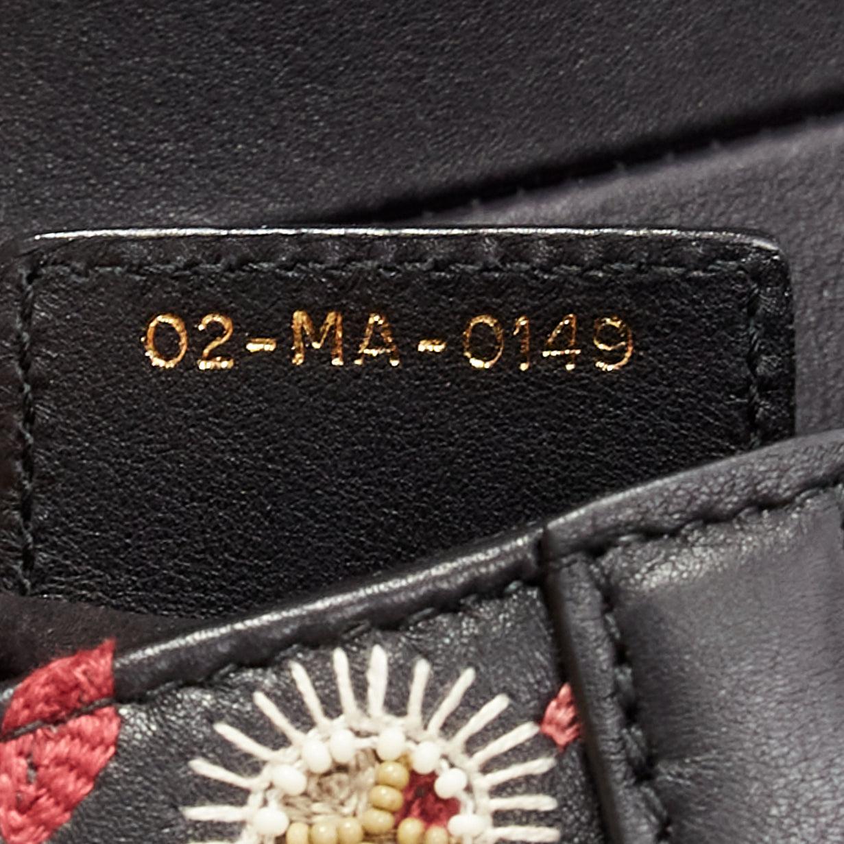 CHRISTIAN DIOR Saddle Limited Edition black colourful ethnic beads shoulder bag For Sale 7