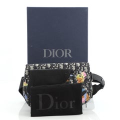 Christian Dior Saddle Messenger Pouch Alex Foxton Floral Oblique Canvas