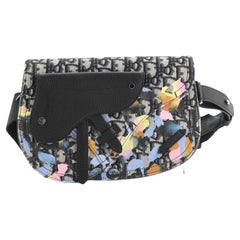 Christian Dior Saddle Messenger Pouch Alex Foxton Floral Oblique Canvas