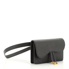 Christian Dior Saddle Rectangular Belt Bag Leather