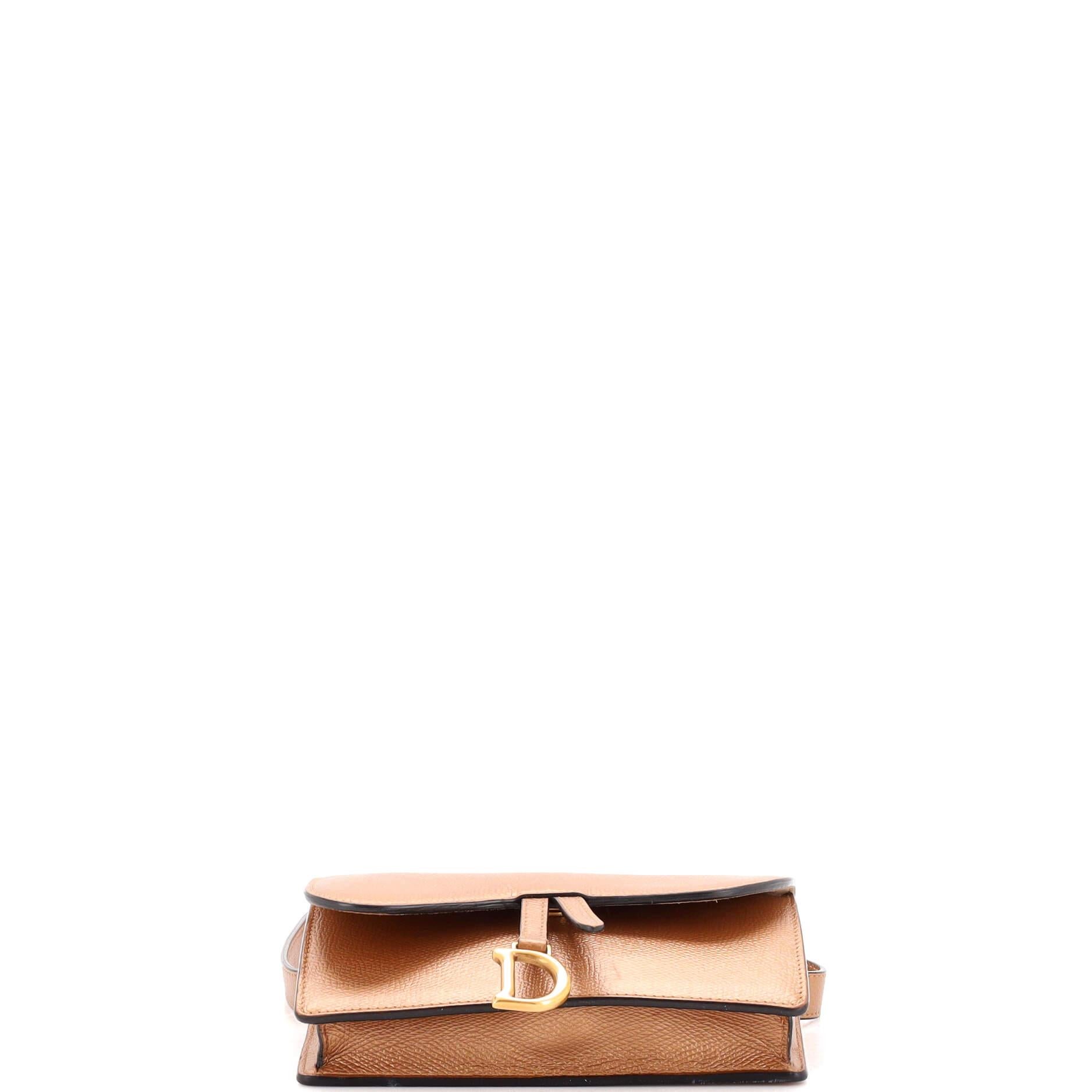 Women's or Men's Christian Dior Saddle Rectangular Belt Bag Leather For Sale
