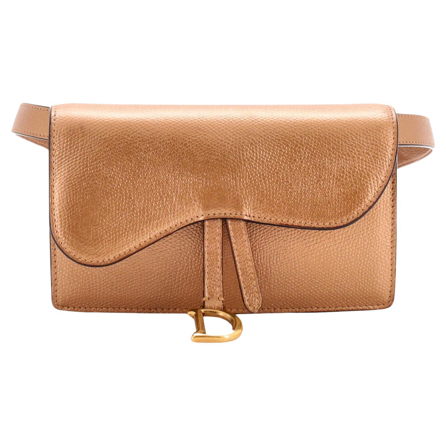 Saddle leather mini bag Dior Brown in Leather - 33007174
