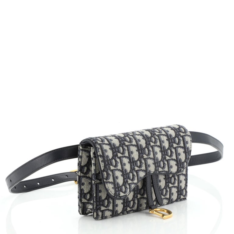 Christian Dior Saddle Rectangular Belt Bag Oblique Canvas at 1stDibs