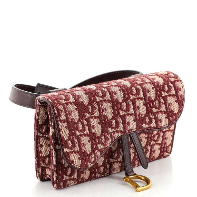 Christian Dior Saddle Rectangular Belt Bag Oblique Canvas at 1stDibs