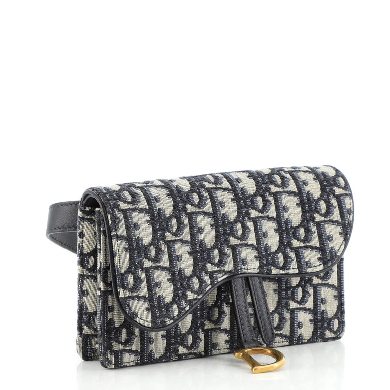 Christian Dior Saddle Rectangular Belt Bag Oblique Canvas at 1stDibs