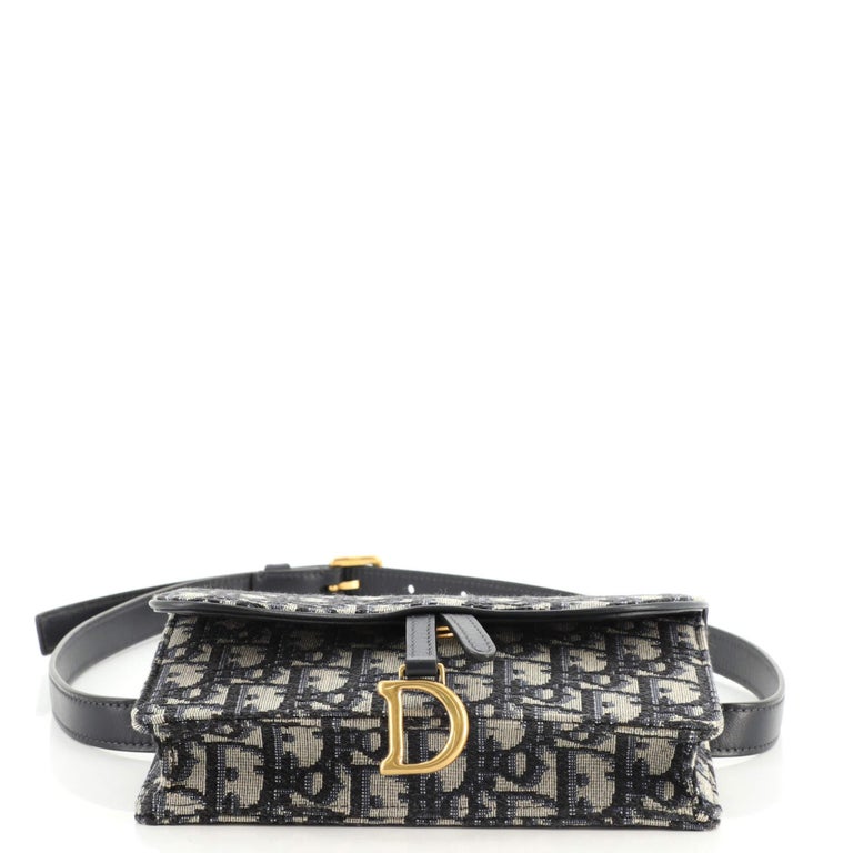 Christian Dior Saddle Rectangular Belt Bag Oblique Canvas at 1stDibs