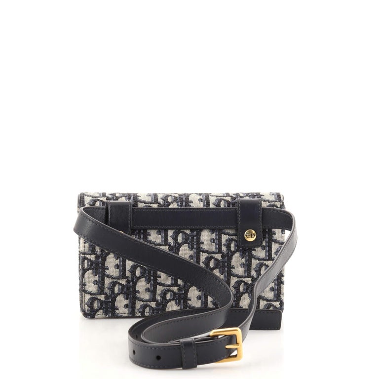 Christian Dior Saddle Rectangular Belt Bag Oblique Canvas For Sale at