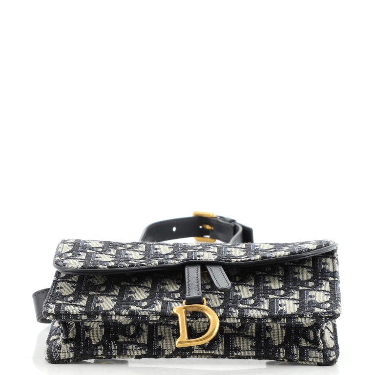 Christian Dior Saddle Rectangular Belt Bag Oblique Canvas at 1stDibs