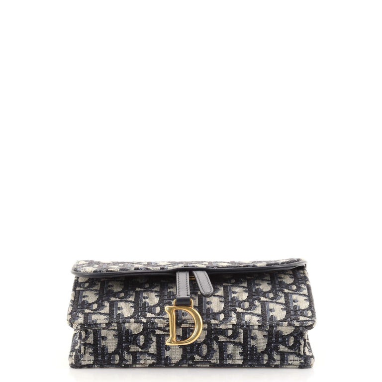 Christian Dior Saddle Rectangular Belt Bag Oblique Canvas For Sale at