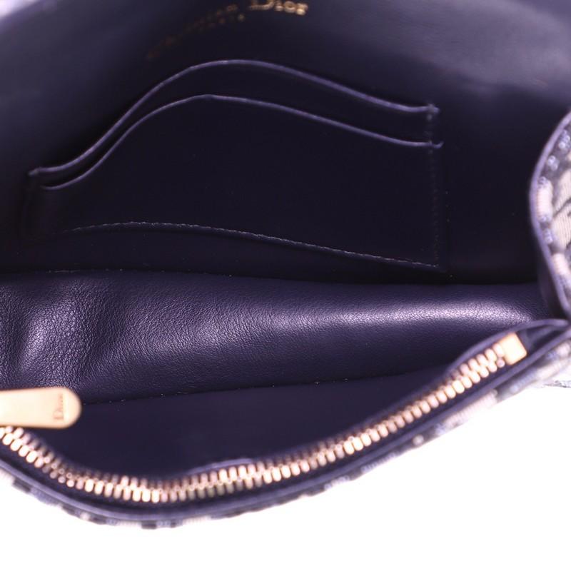 Black Christian Dior Saddle Rectangular Belt Bag Oblique Canvas 