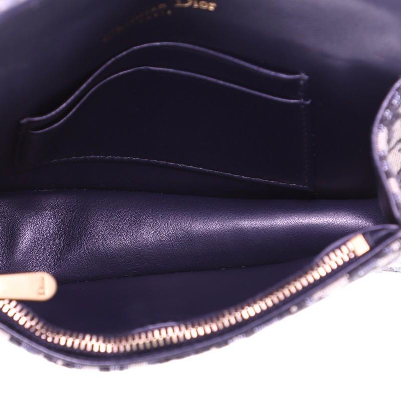 Black Christian Dior Saddle Rectangular Belt Bag Oblique Canvas
