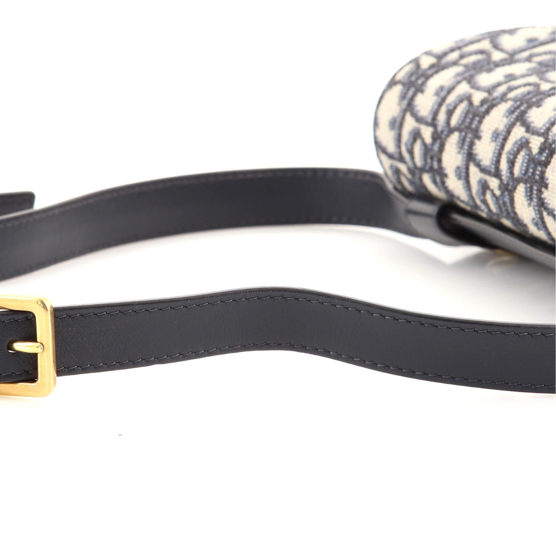 Women's or Men's Christian Dior Saddle Rectangular Belt Bag Oblique Canvas